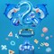40 Inch Number 2 Balloon – Cute Blue Shark Giant Foil Balloon for 2nd Birthday, Anniversary, Kids’ Shark-Themed Party & Banquet Decoration (Shark-2)